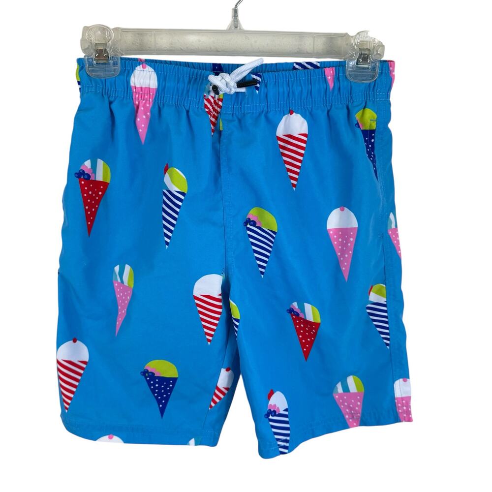 Maamgic Blue Ice Cream Print Drawstring Mesh Brief‎ Swim Trunks Boy's Size 10 12